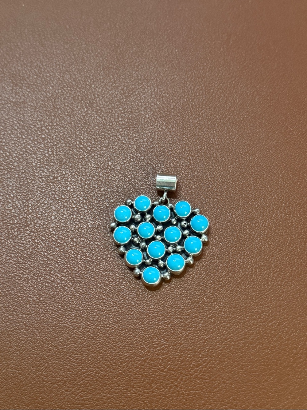 Martin Perry | Native Handmade | Kingman Heart Cluster Pendant- Sterling Silver